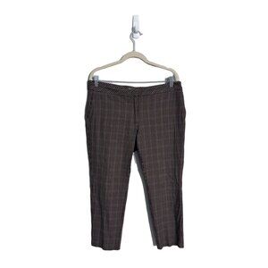 j jill premium bi stretch pants size 12P‎ plaid dark academia american heritage